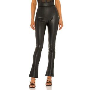 MISHA Aubrey Faux Leather Pants in Black 2 New Womens Vegan Trousers